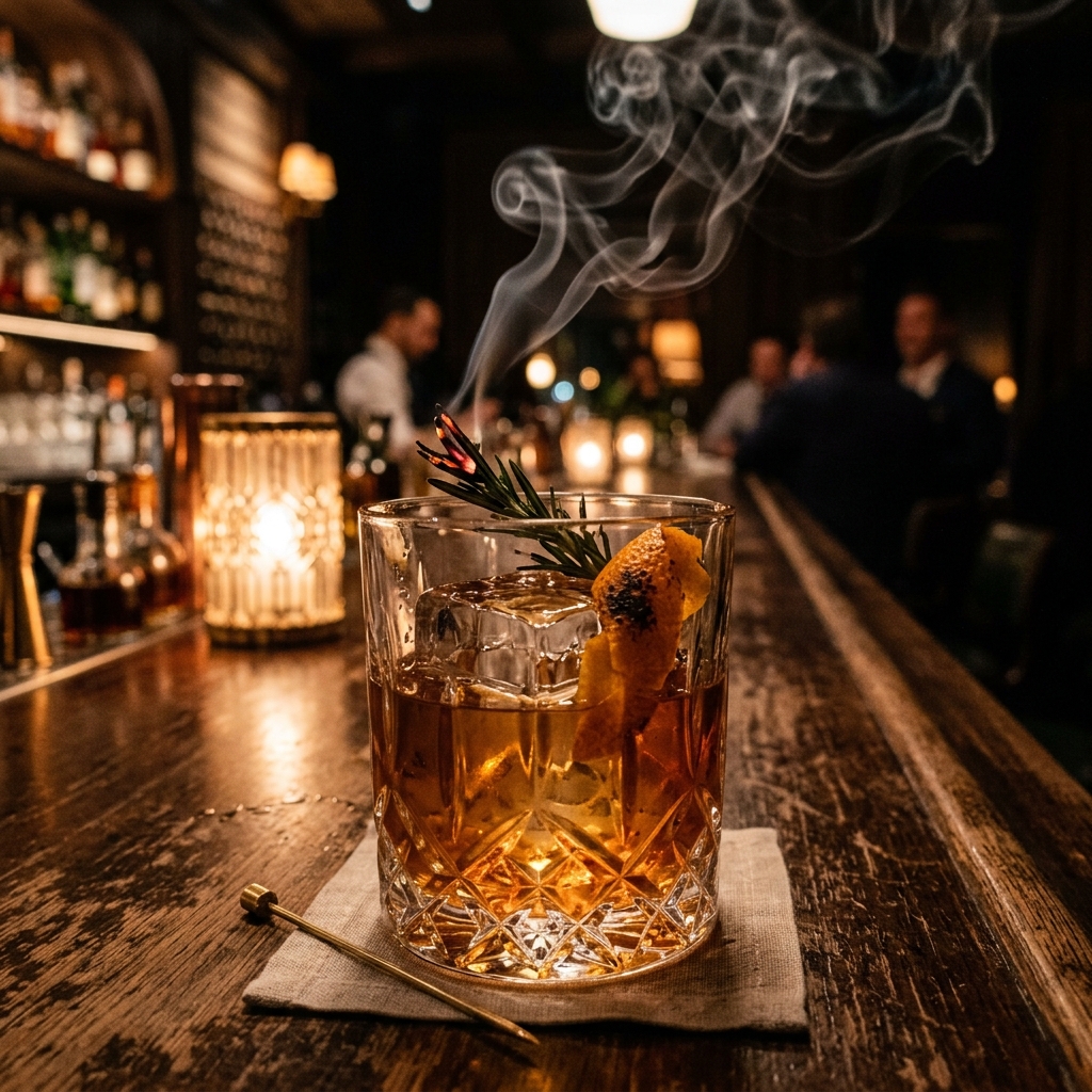 Smoked Rosemary Old Fashioned